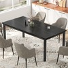 TROPOW 71 Inch Industrial Dining Table for 6-8 People, Wooden Rectangle Long Dinner Kitchen Table with Metal Legs, Round Corners, Writing Office Desk - 2 of 4