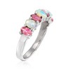 Ross-Simons Opal and 0.90 ct. t.w. Pink Tourmaline Ring in Sterling Silver - 3 of 4