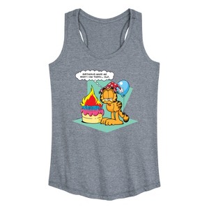 Women's - Garfield - Birthday's Make Me Old Graphic Racerback Tank - 1 of 4