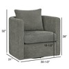 Swivel Ultra-Soft Performance Fabric Barrel Chair with Reversible Seat, Pocket Coil Cushion, and 360-Degree Swivel - 3 of 4