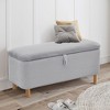 NicBex Modern 39.3" Boucle Storage Bench with Wood Legs for Bedroom and Entryway - 2 of 4