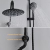 PROOX 3-Spray Round High Pressure Wall Bar Shower Kit with Hand Shower in Matte Black - 4 of 4