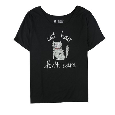 Skechers Womens Cat Hair Don't Care Graphic T-Shirt