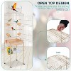 FDW 64 Inch  Bird Cage Wrought Iron  with Rolling Stand& Storage Shelf for Parakeets, Cockatiels and Other Small Birds Play - 3 of 4
