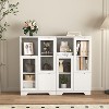 KWPZQEB 4-Tier Storage Cabinet, Floor Cabinet with Drawer & Adjustable Shelves, Freestanding Storage Table for Living Room, Entryway - 4 of 4