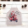 Unique Bargains Christmas Aprons Cotton Linen Beige Red White 26.77"x21.65" 1 Pcs - 2 of 4