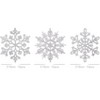 Aoibox 30pcs 80mm Glitter Snowflake Ornaments Plastic Christmas Tree Hanging Decoration Silver for Holiday Party Wedding Anniversary - 2 of 4