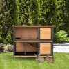 Gulches Pet Houses - 2-Story Rabbit Hutch with Ramp, No Leak Tray, and Waterproof Roof - 3 of 4