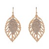 RACHEL Rachel Roy Gold Tone Filigree Leaf Earrings with Pave Stone Leaf Overlay - 2 of 4