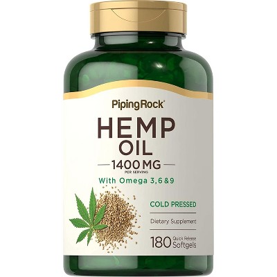 Piping Rock Hemp Seed Oil Softgels 1400mg | 180 Count