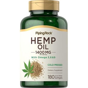 Piping Rock Hemp Seed Oil Softgels 1400mg | 180 Count - 1 of 1