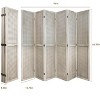 NicBex 5.6' Tall 6-panel Pegboard Display Room Divider Wooden Folding Privacy Screen Freestanding Wall Partition for Home & Office, Natural Wood - 4 of 4