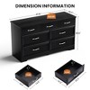 Okak Double Row 6/7/8-Drawer Dresser,Modern Chest of Drawers with Large Storage Space,Matte Finish Storage Cabinet for Living Room,Entryway - 3 of 4
