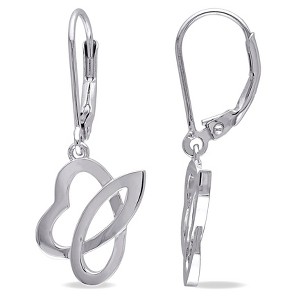 EVERLY JEWELRY | Sterling Silver Julianna B Leverback Earrings - 1 of 4