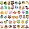 Wrapables Waterproof Vinyl Stickers for Water Bottles, Laptop, Phones, Skateboards, Decals for Teens, 80pcs, Owls - 2 of 4
