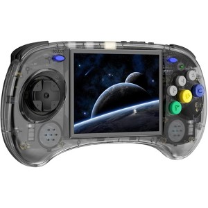 Voacle RG ARC S Retro Handheld Game Console , Single Linux System with 128G SD Card Support 5G WiFi 4.2 Bluetooth and TV Output(Transparent Black) - 1 of 4