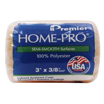 Premier Home-Pro Polyester 3 in. W X 3/8 in. Paint Roller Cover 1 pk (Case of 36)