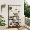 Aghana Digitals 71 Inch 6-Tier Indoor Plant Stand with 10 Hanging Hooks, Metal & Engineered Wood - 2 of 4