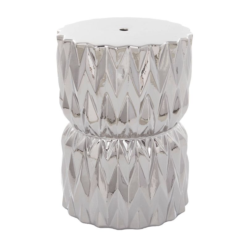 Glam Ceramic Faceted Accent Table - Olivia & May, 3 of 8
