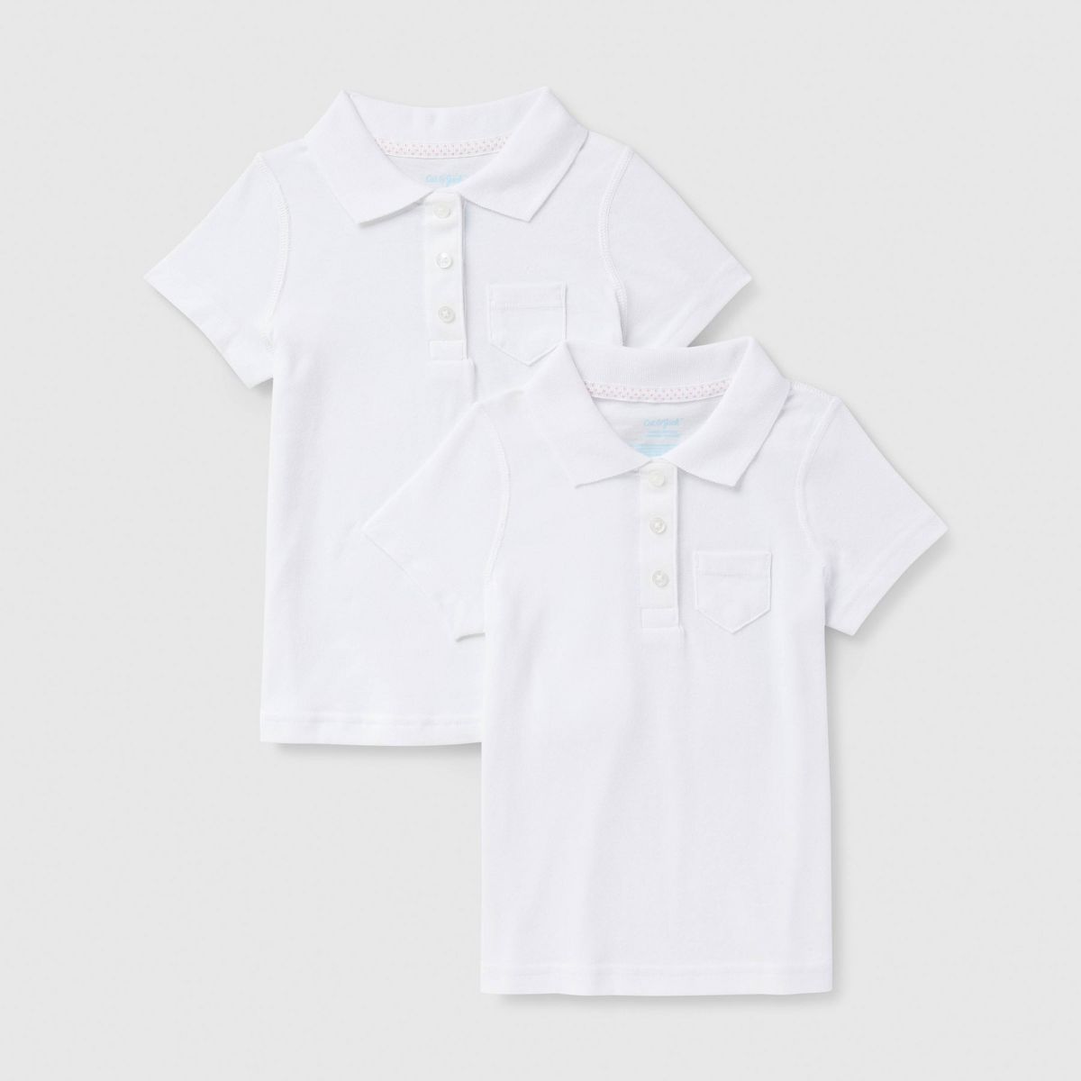 Toddler Girls' 2pk Adaptive Short Sleeve Uniform Polo Shirts - Cat & Jack™ - thumbnail 4