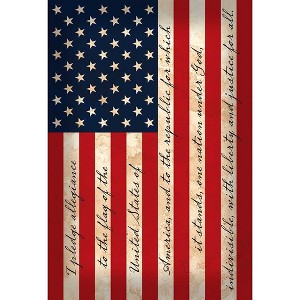 Dicksons I Pledge Allegiance Patriotic Stars & Stripes 13 x 18 Small Garden Flag - 1 of 1