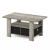 HOMLUX 31" Coffee Table Modern Living Room Furniture with Storage Bin Drawer & Open Shelf - 2 of 4
