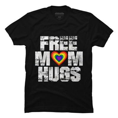 Adult Design By Humans Vintage Free Mom Hugs Heart Pride By Avocato T-Shirt