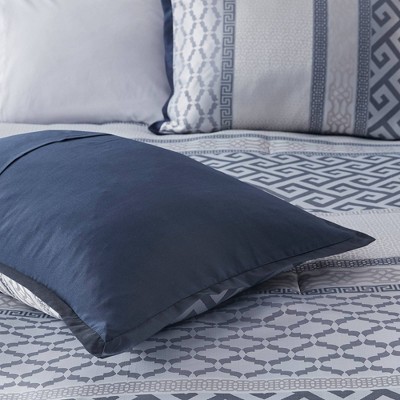 Navy Microfiber California King 7-Piece Bedspread Set