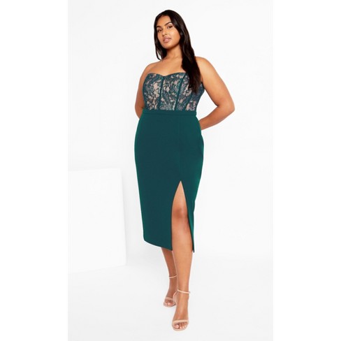 Women's Plus Size Sweet Lace Buttercup Dress
