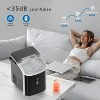 ZAFRO Nugget Ice Maker Countertop with Handle,35Lbs/24Hrs,7 Mins Fast Ice Making, Stainless Steel Pellet Ice Maker with Ice Basket/Ice Scoop - 2 of 4