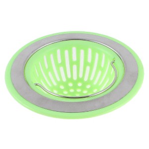 Unique Bargains Light Green Plastic Kitchen Food Sink Strainer 4.5" x 1.46" 1 Pc - 1 of 4