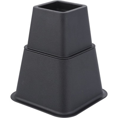Heavy Duty Black Adjustable Bed and Furniture Risers Set