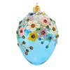 Glitter Lab 5.5 Inch Floral Cascade Translucent Egg Christmas Figurine , Christmas Decor Glass Poland Christmas (1PC) - 4 of 4