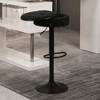 CAVINAS Round Storage Bar Stool, Height Adjustable Barstool, 360° Counter Height Swivel Dining Chair, PU Leather Padded Seat, Armless Bar Chair- 2PCS - 3 of 4