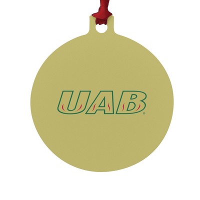 Alabama at Birmingham Secondary Logo Aluminum Holiday Christmas Tree Ornament