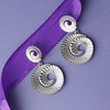 SOHI Women's Silver Swirl Drop Earrings - 2 of 3