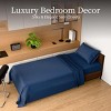 INFURNIC Bedding Sets Soft Brushed Microfiber Twin Bed Sheets Fade and Shrinkage Resistant Easy Care 3 Piece Set, Blue, 12.00"*10.00"*3.00" - 4 of 4