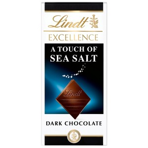 Lindt Excellence Sea Salt Dark Chocolate Candy Bar - 3.5 oz. - 1 of 4