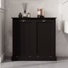 Okak Farmhouse Storage Cabinet, Accent Cabinet with 2 Tilt-Out Drawers and Metal Handles, Storage Oganizer for Living Room, Laundry room - 3 of 4