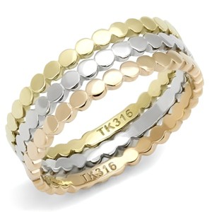 Slickblue Women's Two-Tone Stainless Steel Ring, IP Gold & Rose Gold, No Stone, Size 5-10 - 1 of 4
