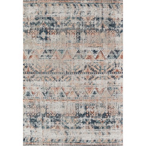 Rugs America Claire 5 x 7 Winter Wheat Indoor Medallion Vintage