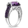 EVERLY JEWELRY |Sterling Silver 1/10 CT TW Diamond And 3 1/3 CT TGW Amethyst Amethyst-Africa Engagement Ring - 2 of 4