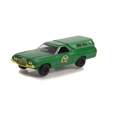Greenlight Collectibles 1/64 1972 Ford Ranchero 500 with Camper Shell Blue Collar Series 11 35240-B