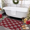 GustoWave Christmas Geometric Throw Area Rugs, Non Slip Machine Washable, Red - 3 of 4