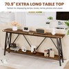 VYNXARIA 70.9" Extra Long Sofa Table, Console Behind Sofa, Entryway Table with Storage Shelves for Hallways, Living Rooms,Foyers,Entryways, Brown - 3 of 4
