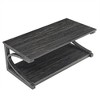 Okak 48" Unique Solid Wood Coffee Table, Modern Center Table with Storage, Special Shape for Living Room, Kitchen & Apartment, Black - 3 of 4