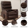 FONTOI Accent Chair with Side Pockets, Recliner Chair with Comfortable Arms and Back, Dark Brown, 37.1"*44.5"*36.7" - 2 of 4