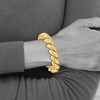 Black Bow Jewelry 14k Yellow Gold 14mm Polished Hollow San Marco Chain Bracelet - 4 of 4