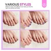 Saviland Women's 168PCS Press-On Toenails Kit - Flexible False Nails with Adhesive Tabs & Glue for Travel Salon. (Holiday Edition) - 3 of 4