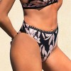 Women's Tropical Leaf Print High-Waisted Bikini Bottom - Cupshe - 2 of 4